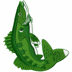 Fishes Embroidery Design 12 Fishes Embroidery Design 12